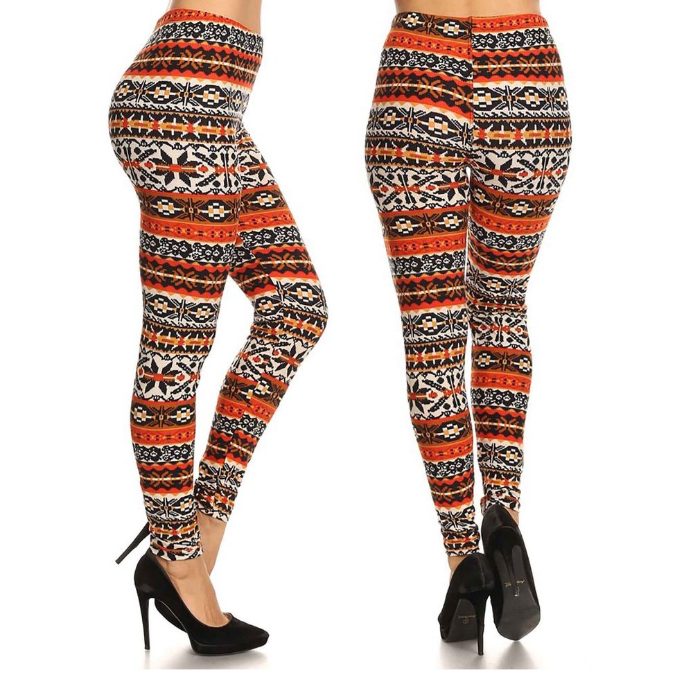4 pack Buttery Soft Basic Printed Leggings
